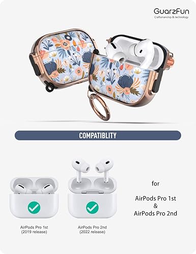 Miniatura 2 de Funda para AirPods Pro de 2 generación 2022, clip de bloqueo seguro, material híbrido, funda protectora de cuerpo completo para el nuevo AirPod Pro
