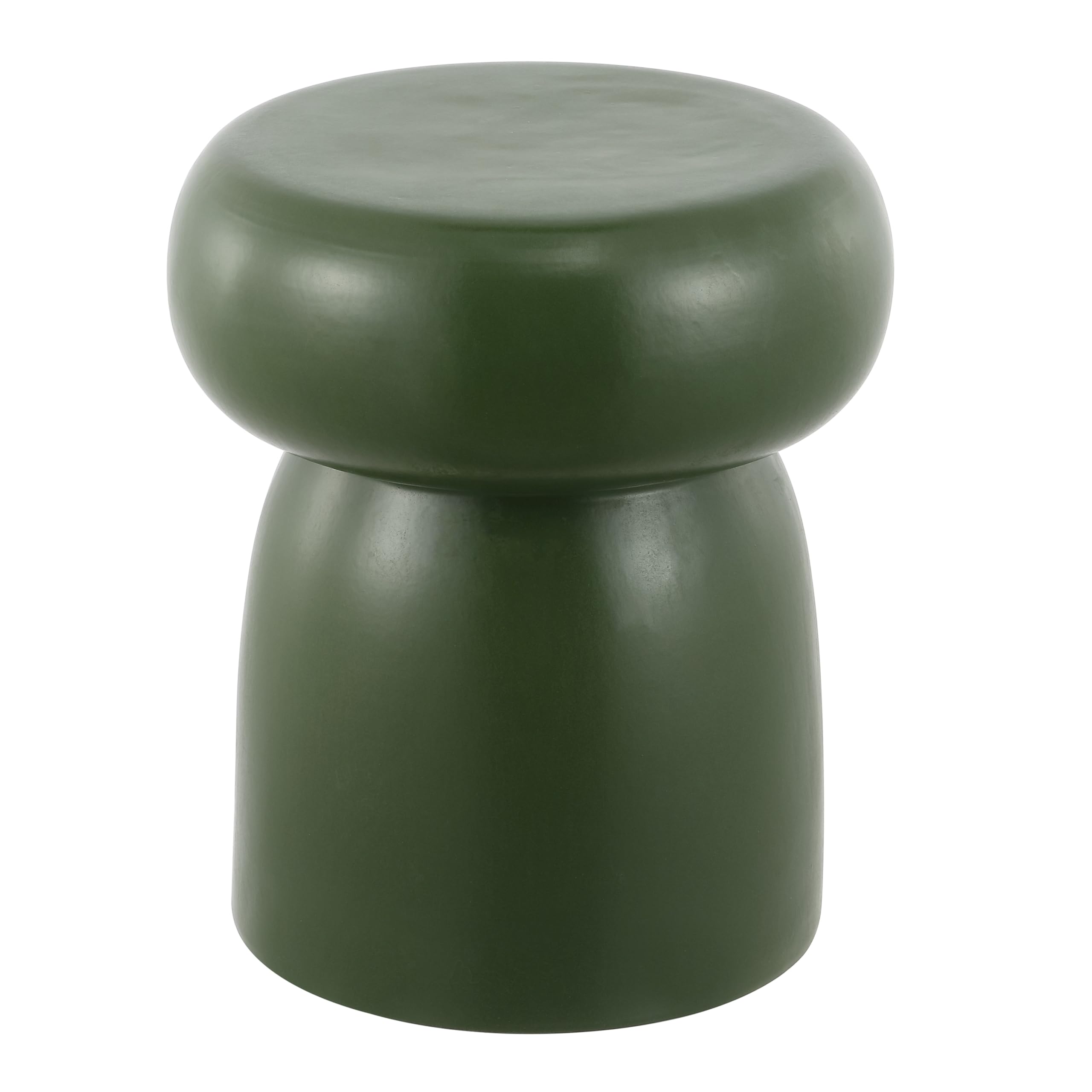 SAFAVIEH Home Collection Millia Moss Green Ceramic Decorative Garden Stool for Living Room, Bedroom, Garden, Side Table, Plant Stand (Fully Assembled)