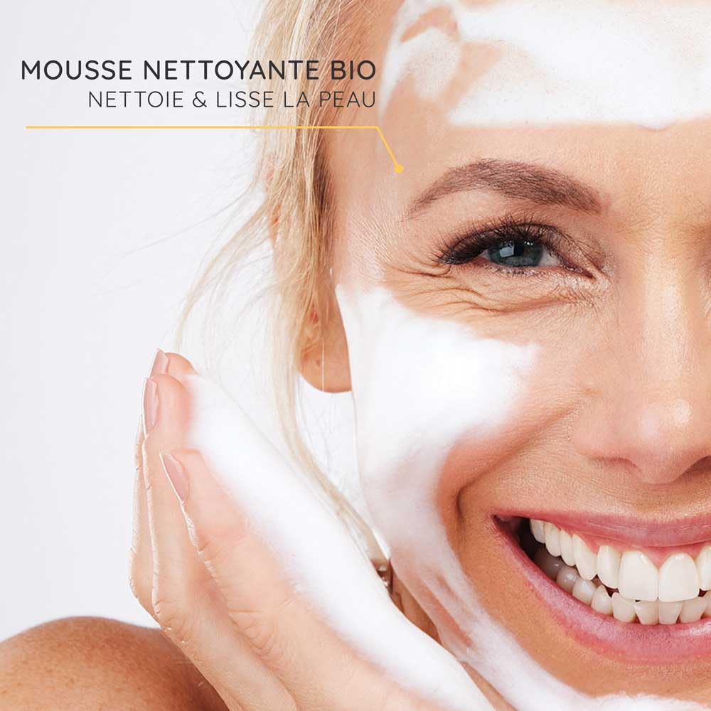 Mousse Nettoyante Pur'Immortelle Bio - Démaquillant anti-âge - Fabriqué en France -150ml - PROPOS'NATURE