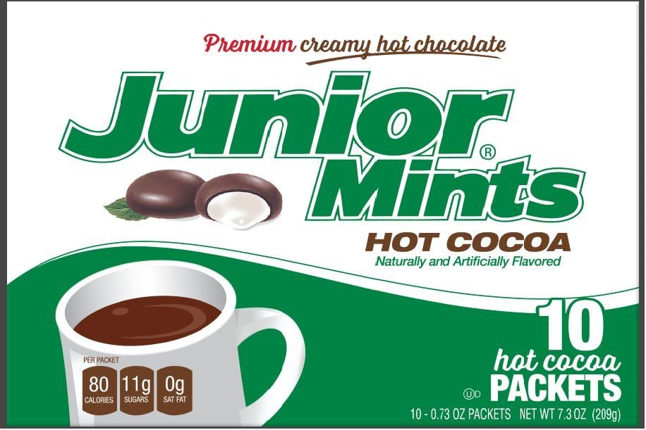 Junior Mints Chocolate Mint Mix Hot Cocoa Packets, 10 Count, 7.3 oz, (Pack of 6)