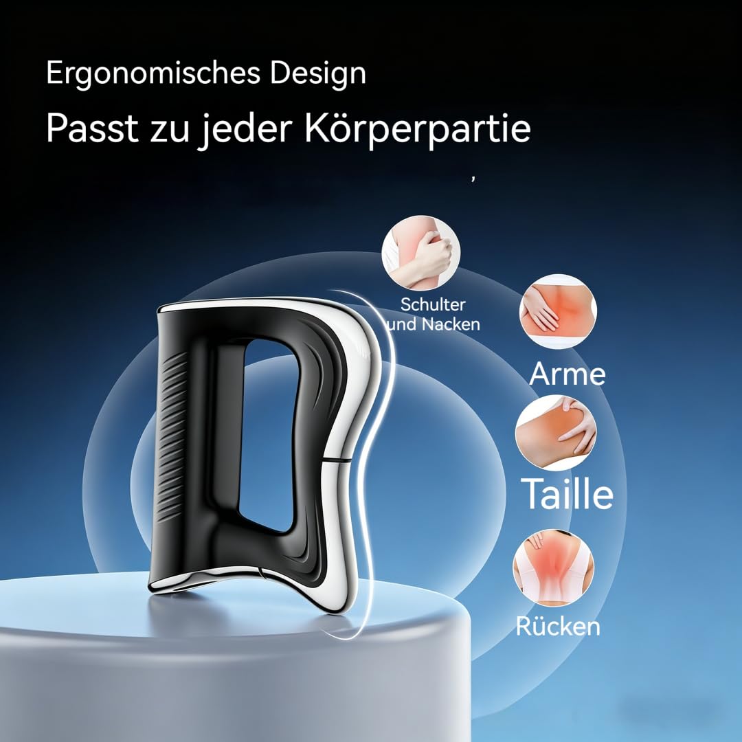 Vespera Sculpt & Firm, Elektrisches Körpermassagegerät mit 9 Intensitätsstufen, Tiefenmassage, Multifrequenz-Vibration, Ergonomisches Design für Schulter, Rücken und Oberschenkel (Schwarz)