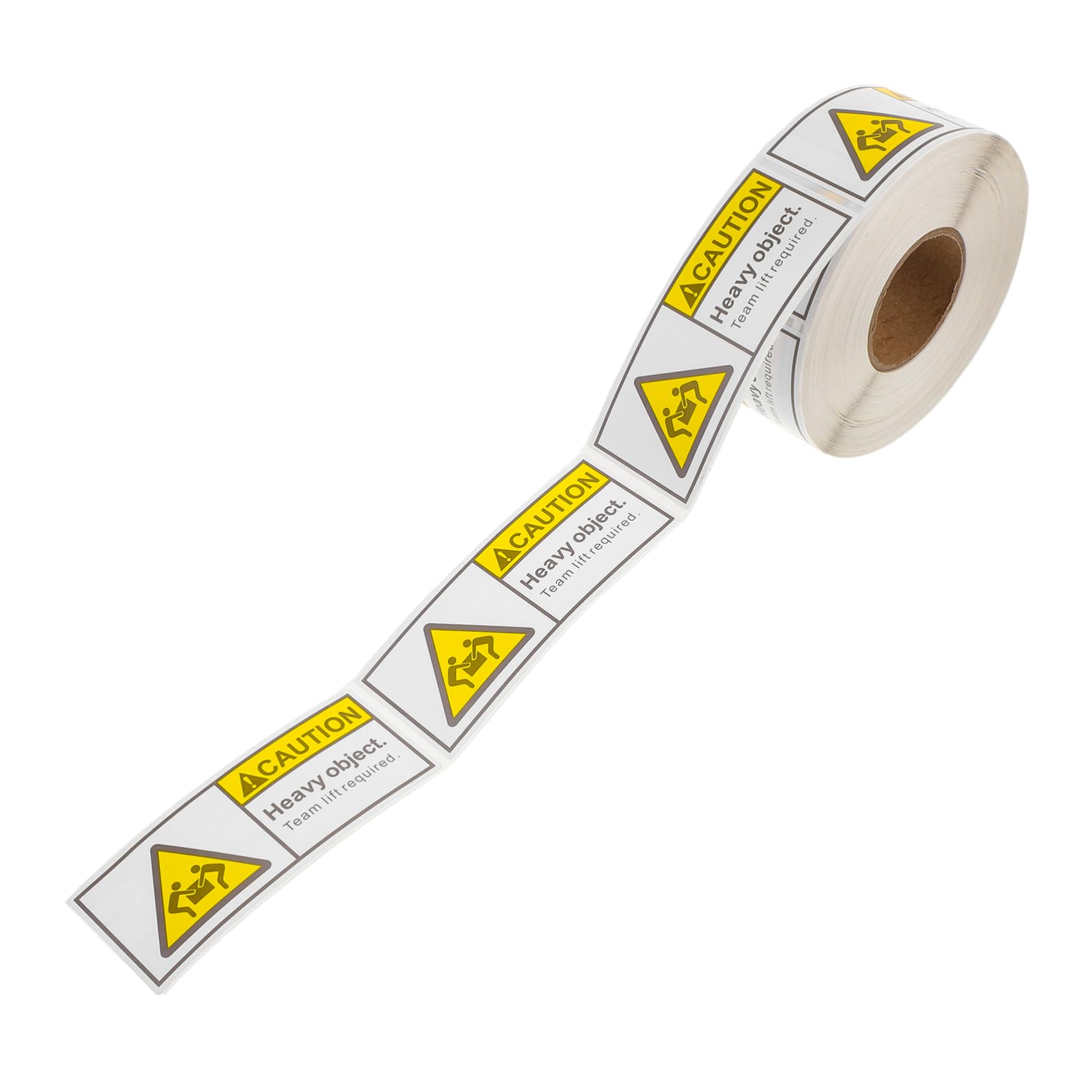 PRETYZOOM 4 Rouleaux Étiquettes Adhésives Avertissant des Objets Lourds Autocollants de Levage Équipe pour Expédition Étiquettes par Rouleau pour Logistique Gestion Entrepôt