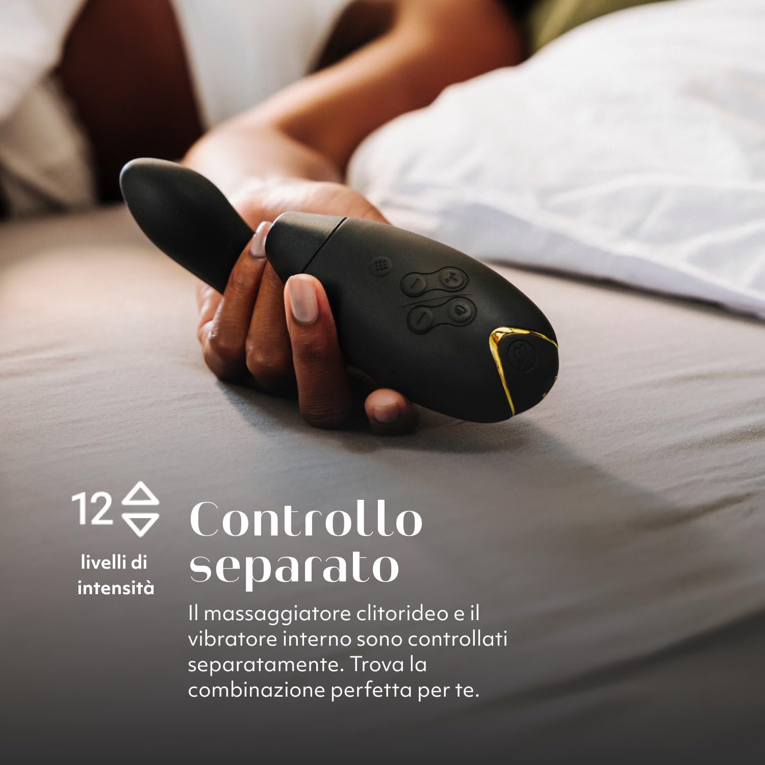 Womanizer InsideOut Vibratore Succhia-Clitoride per Donna - Succhiatore Clitorideo e Stimolazione Punto G - Sex Toy Stimolatore Rabbit - 12 intensità di vibrazione e suzione - Impermeabile