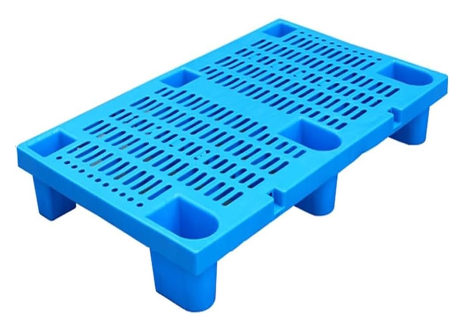 Odporna na wilgoć plastikowa paleta, zagnieżdżane podkładki wysyłkowe do wózka widłowego, trwałe rozwiązanie do przechowywania do magazynu i fabryki, 100 x 70 x 14 cm, konstrukcja siatki