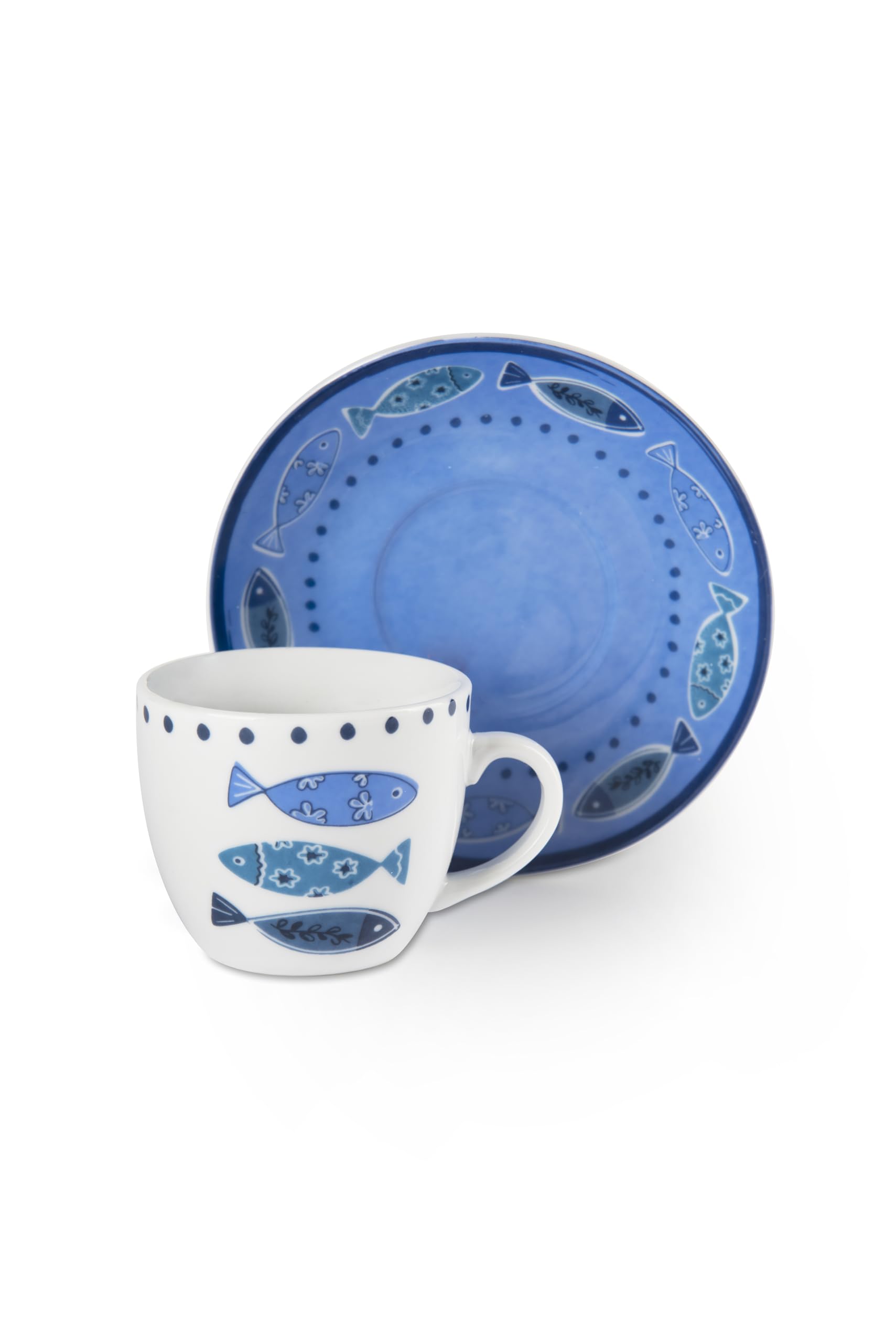 Tazzina da caffè bombata bassa Mazara del Vallo - Ceramiche Di Sicilia
