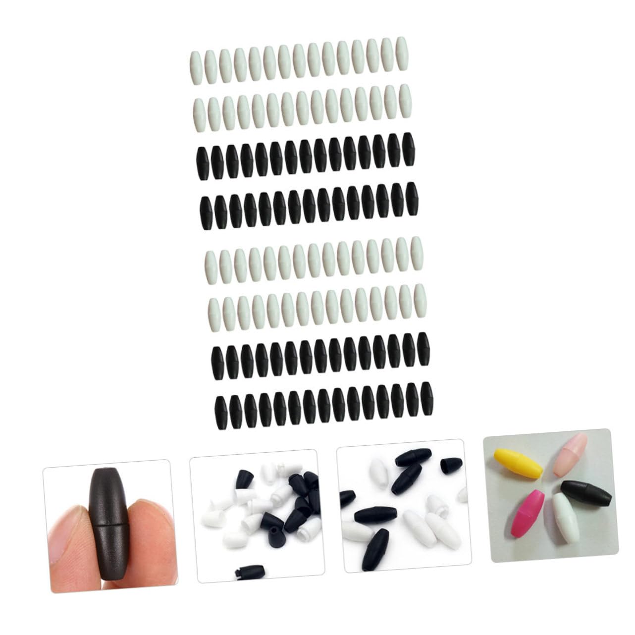 SHINEOFI 300piezas Clasps De Seguridad Para Lanyards Conectores De Plástico Para y Resistentes y Duraderos Para Pulseras y Accesorios De Manualidades
