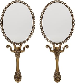 2 espejos de mano, espejo de maquillaje de ma...