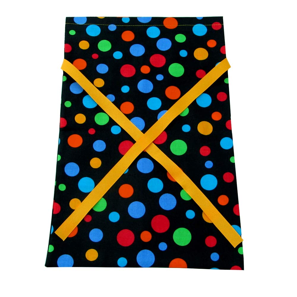VZWraps Wiederverwendbare Geschenktüte – Hahnentrittmuster Rot, Groß (50,8x68,9 Cm), Aus Baumwolle, Mit Band