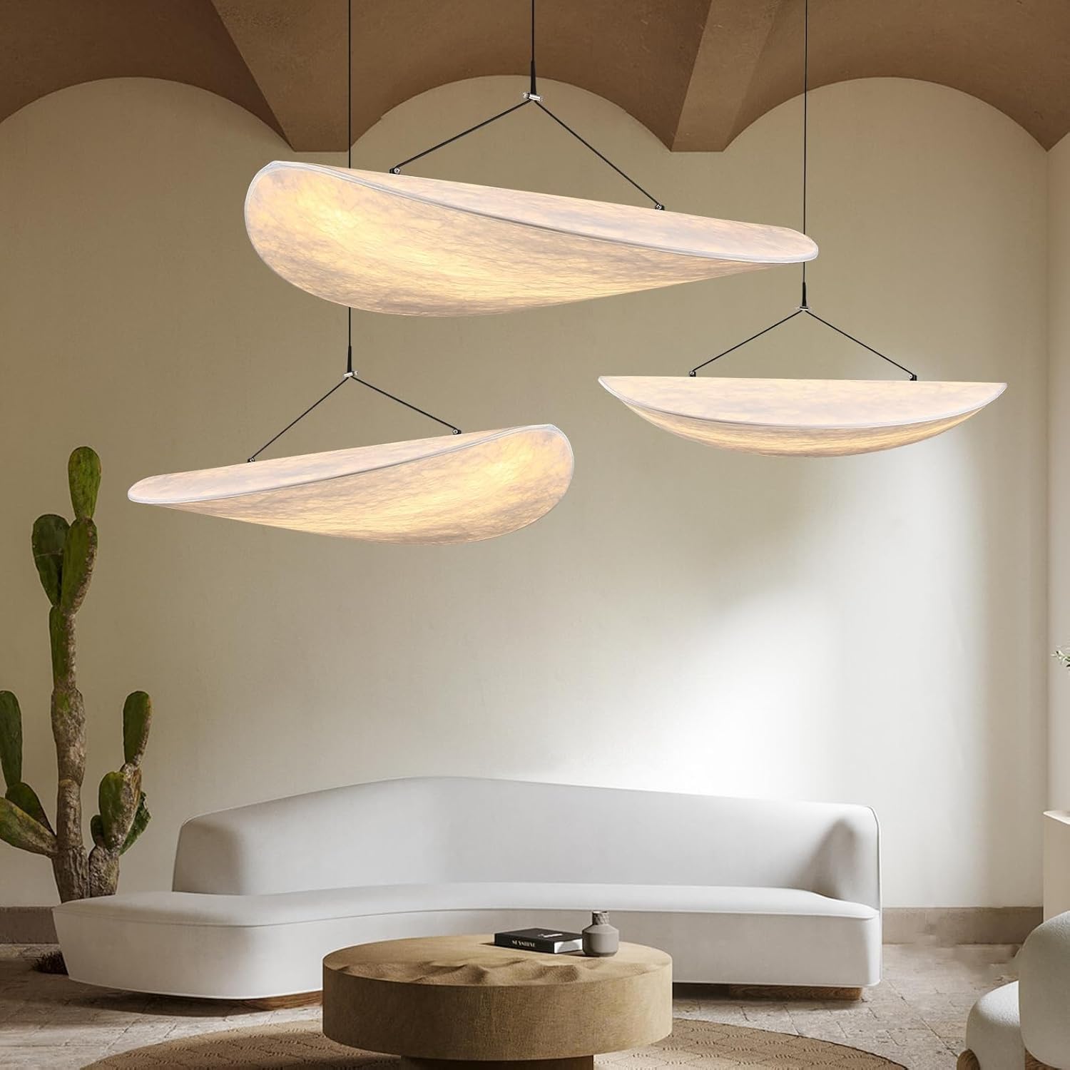 LYSDjia Wabi Sabi Pendant Light Modern Chandelier Decorative lighting fixtures Japanese Adjustable Height Hanging Lighting Fixture for Bedroom Kitchen Island Living Dining Room Bar Hallway