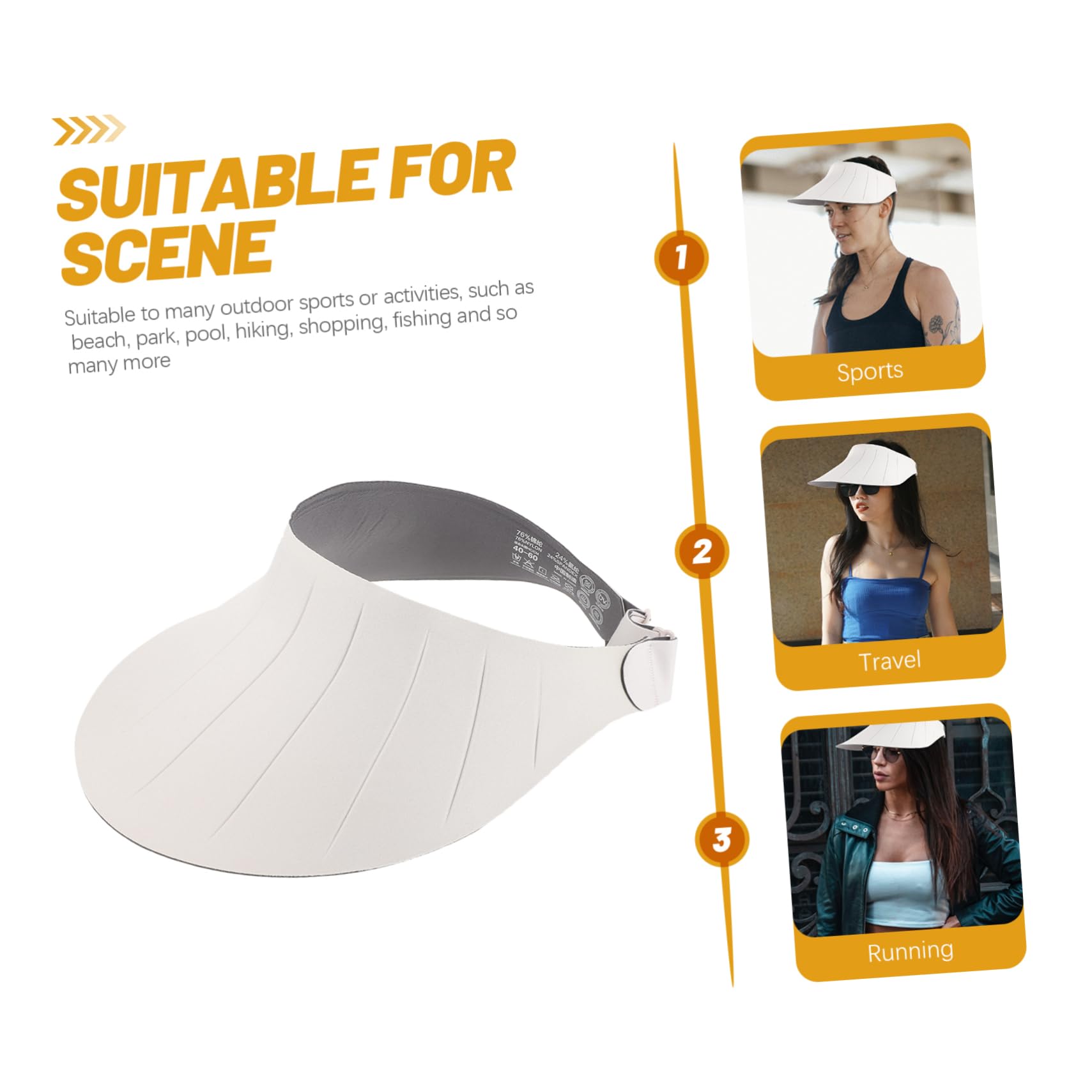 Hemobllo Sombrero de Playa Portátil y Decorativo para Mujer con Protección UV Sombrero Transpirable y Plegable para Actividades