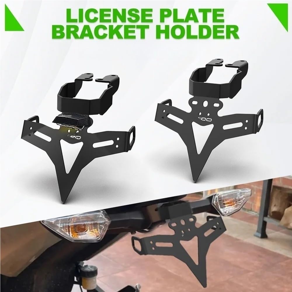 Portatarga Staffa porta targa regolabile per moto, kit di accessori per la coda posteriore, per 400/Z400 500/Z500