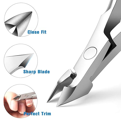 Miniatura 4 de FERYES Cortador de cutículas profesional para manicura y pedicura, cortador de cutículas de acero inoxidable de grado médico, mandíbula de 0.236