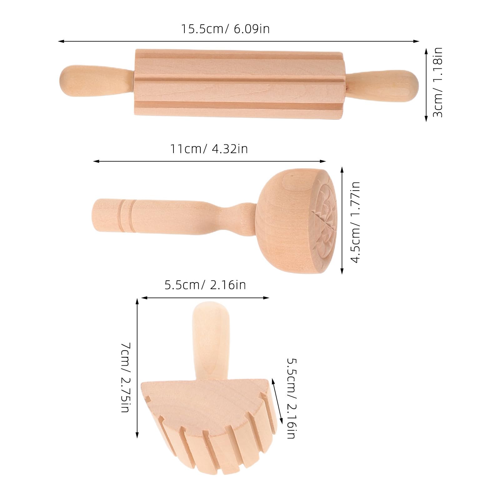 NUOBESTY Argilla Colorata per Impugnatura Ergonomica in Legno, Forma Semitonda, Colori Vivaci, per Sessioni Creative Domestiche