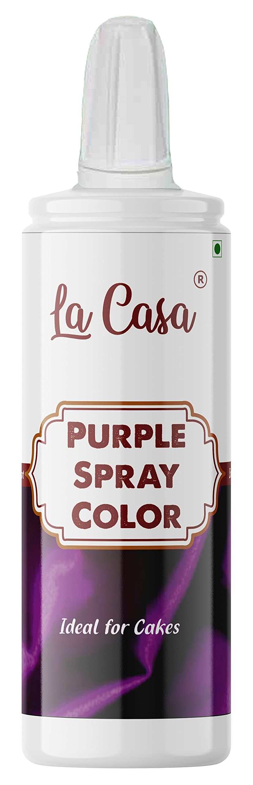 La Casa Pearlescent Spray Colour - Purple | Edible Color Ideal for Cake Decoration & Garnishing | 60g |