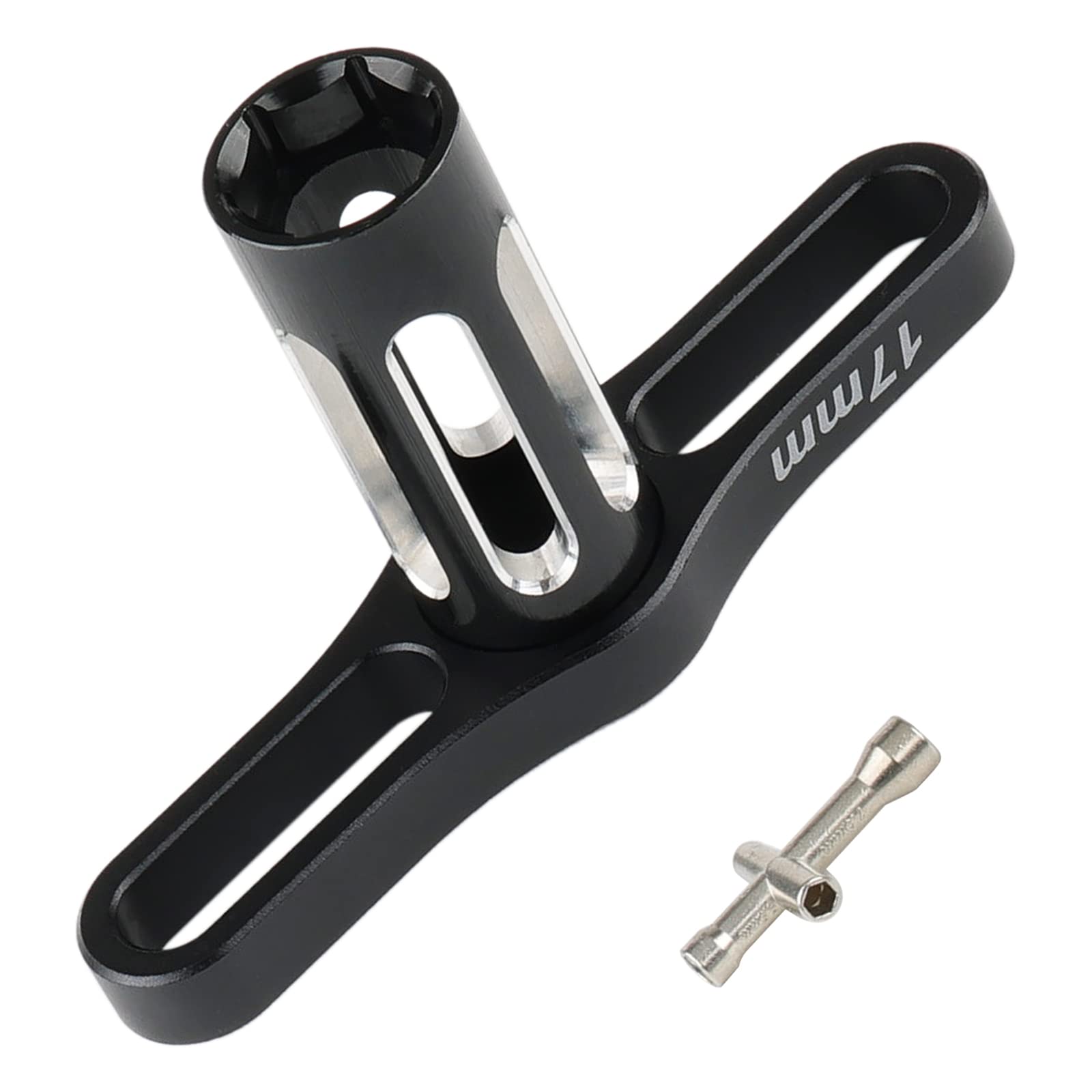 Lot 2 Clés à Douille Hexagonale 17mm + Clé Cruciforme 4/5/5.5/7mm - Outils RC Voiture 1/8
