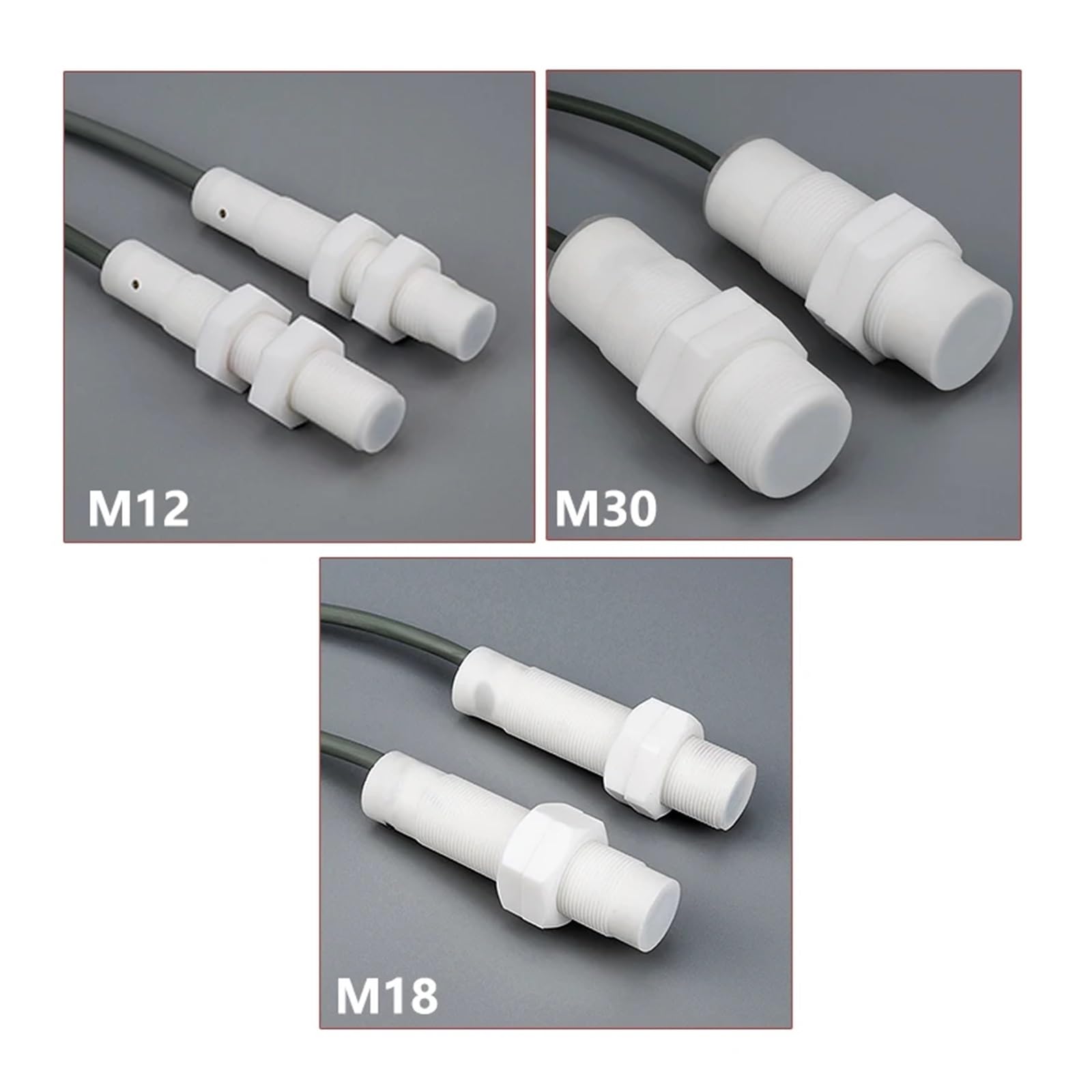 1 capteur de proximité capacitif M12, capteur de ligne de détection de métaux(NPN NO 2MM flush)