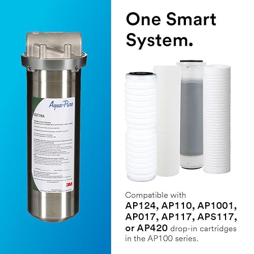 Miniatura 2 de Aqua Pure 5592010Acero Inoxidable Filtro de agua Vivienda sst2hb