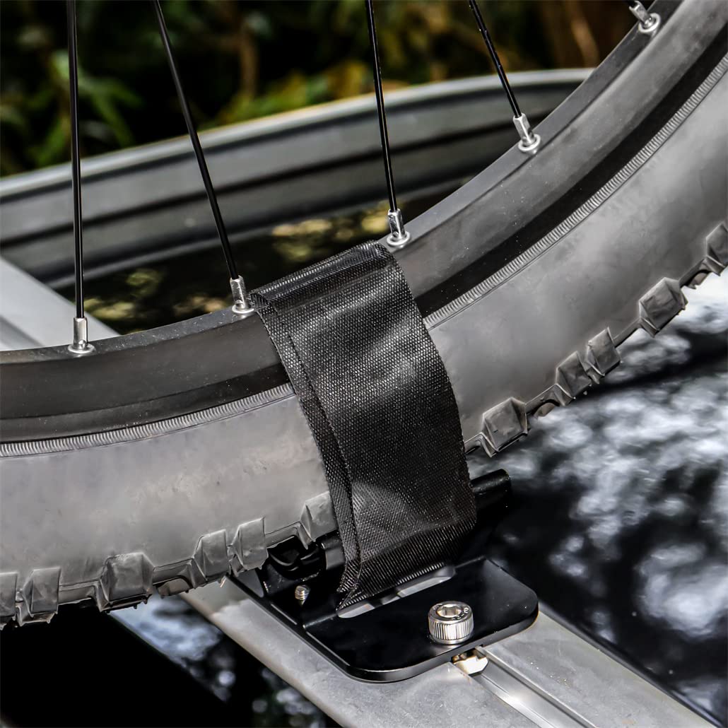 Fahrrad-Halterung für Vorderradgabel + Halterung für Hinterrad, Fahrradständer, Fahrradhalter, Montage an Tür, Gepäck, Auto, Wandern, Radfahren (schwarz)