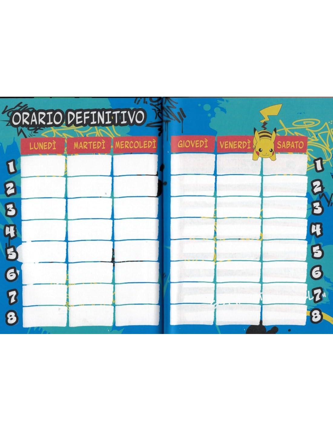 PRESTIGE & DELUXE Agenda compatibile con diario scuola Pokemon Azzurro 2026-2027 f.to standard 15x20 cm + omaggio portachiave e penna multicolore