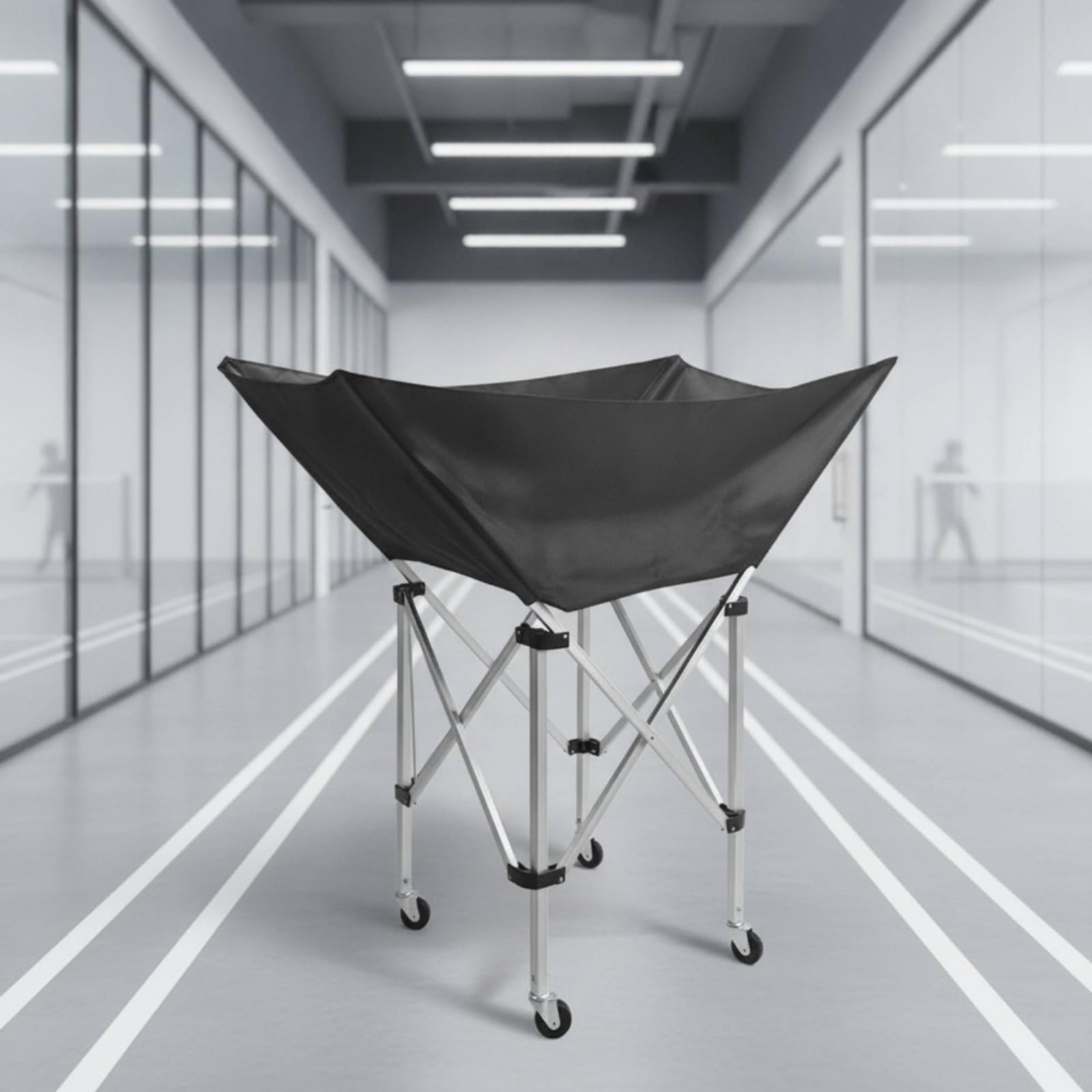 Milageto Plegable para Recogida Pelotas con Estructura Metálica Estable y Cesta Malla Transpirable con Ruedas Suaves para Movilidad Sencilla Acuado para Entrenamientos Diarios y Competiciones
