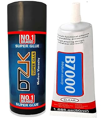 DZK LCD Glue B-7000 50ML Multipurpose Compatible with Industrial Glue Semi Fluid Transparent Adhesive 50 ml 1.68 fl.oz