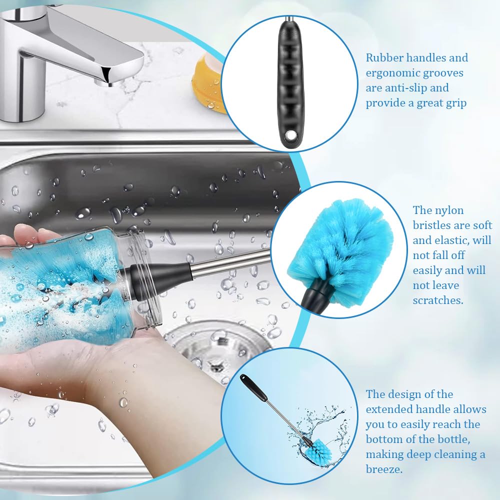 Kit Pulizia Bottiglie 4 In 1 - Spazzole Silicone Per Igiene Perfetta