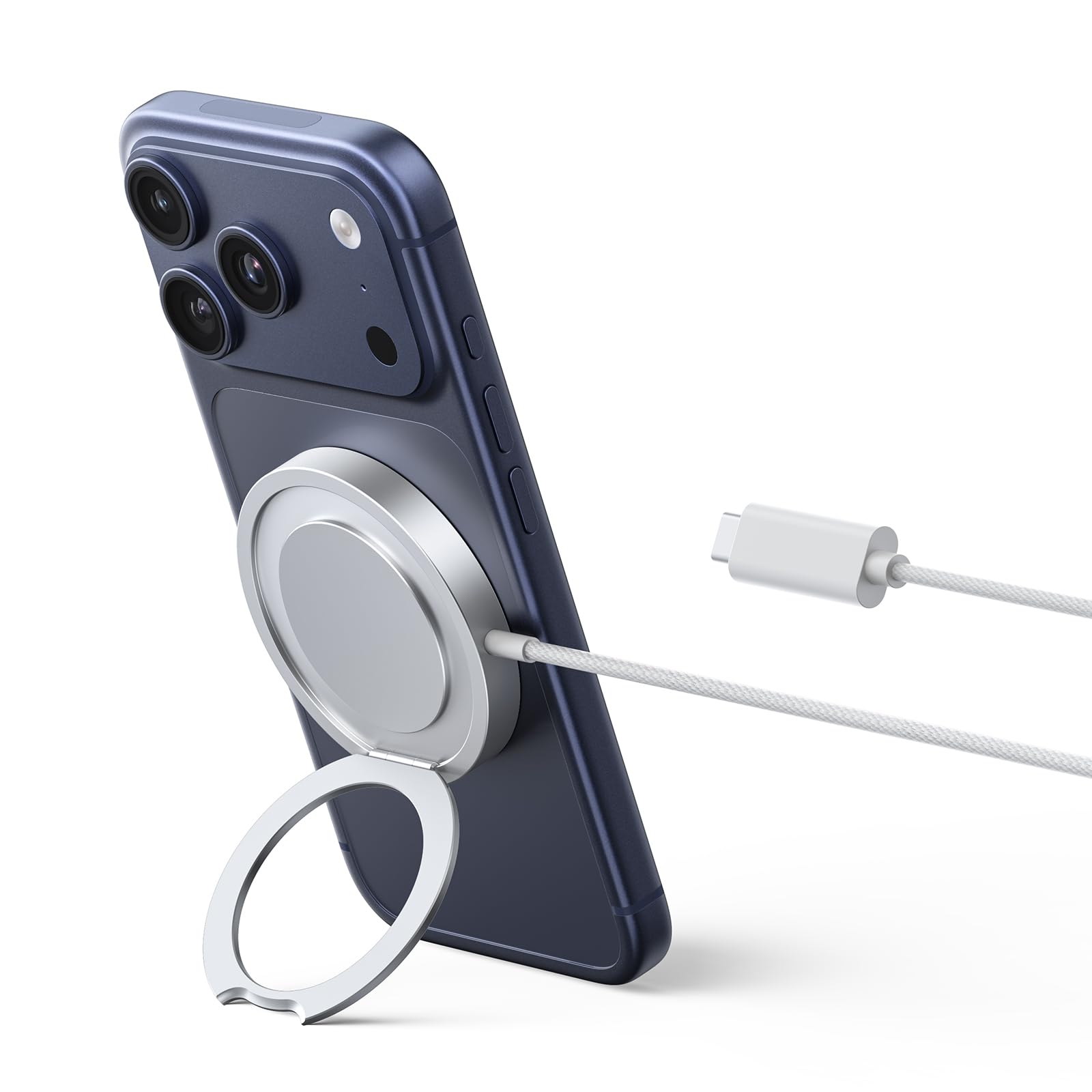 MagSafe充電器 25W Qi2.2認証 スタンド付き マグネット式 iPhone17～12・Android・AirPods対応 Raycue