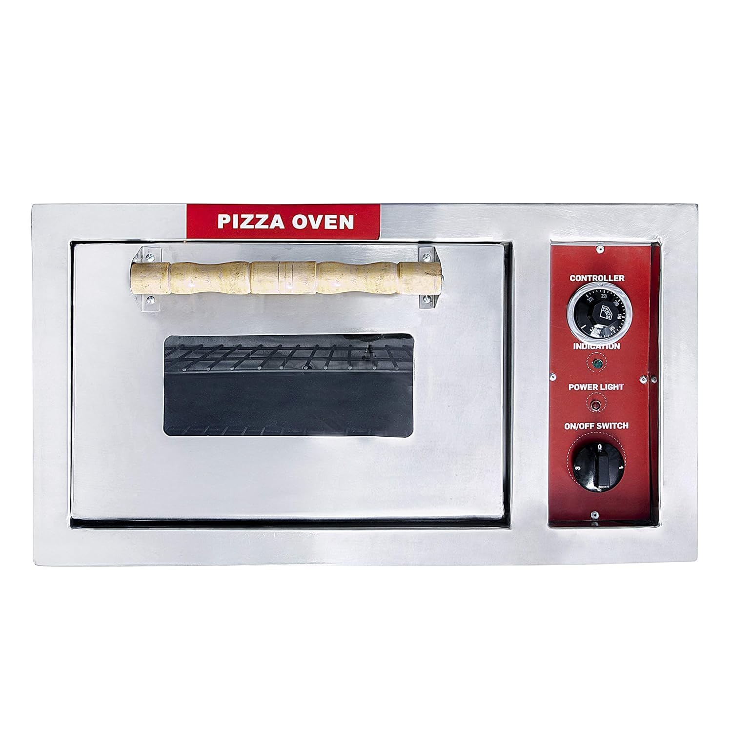 Pizza Oven, Stainless Steel Commercial Pizza Oven with Temperature Controller, 3KW (8 Pizza Oven)-image-4