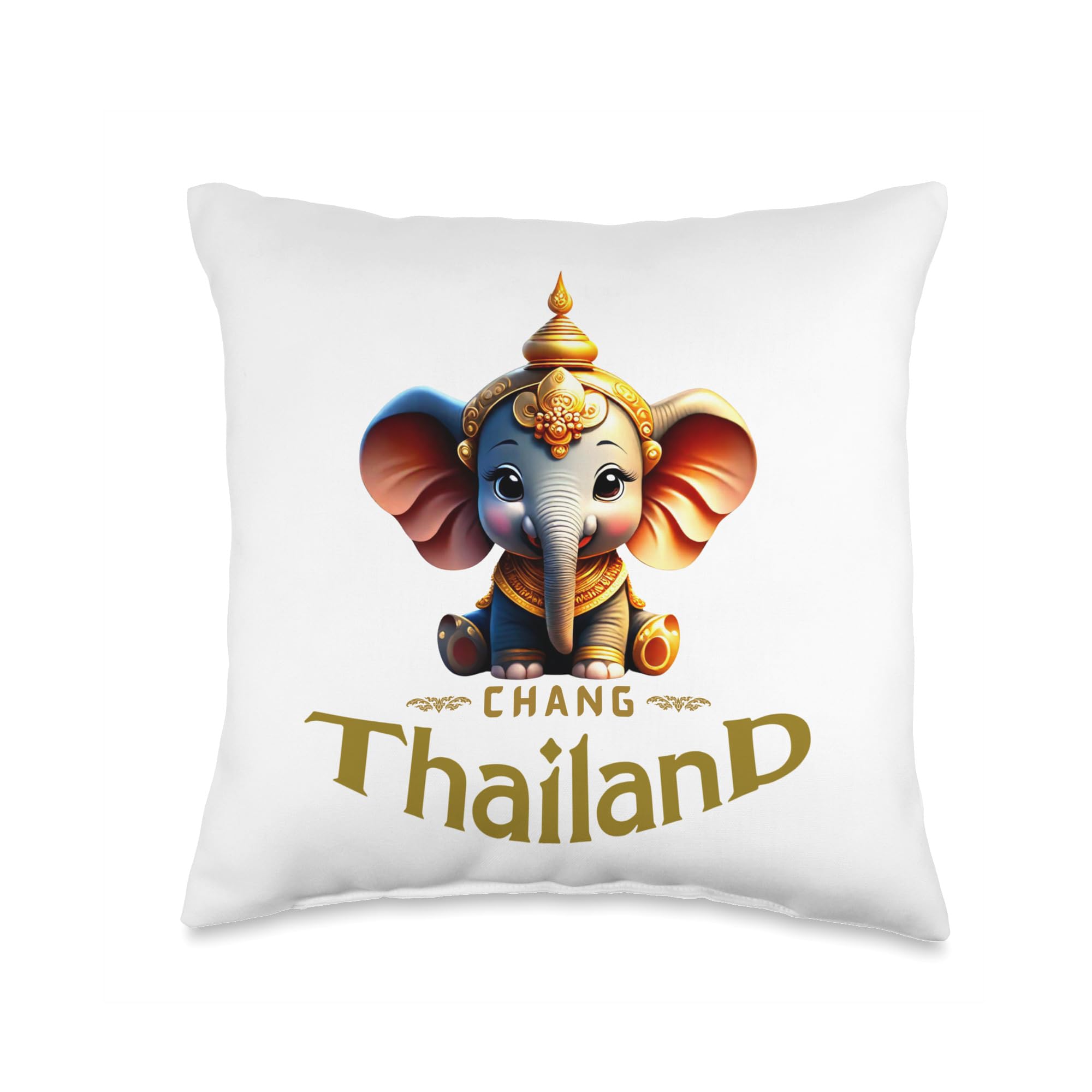 Thailand Chang Elephant Amazing Chang Design Matching Team Throw Pillow