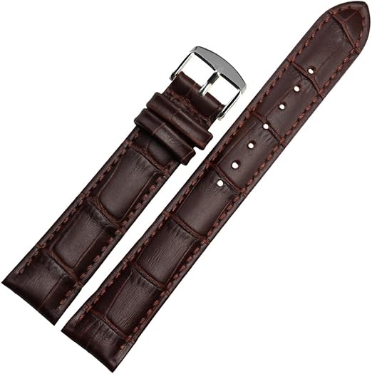Guanqin, cinturino in pelle pieno fiore per orologio Tissot/Longines da 18  mm/20 mm/24 mm 18mm Earthen : Amazon.it: Orologi