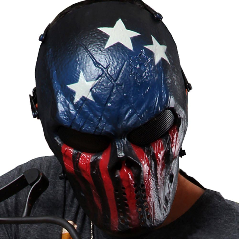Reebow Gear Tactical Airsoft Mask with US Flag Full Face