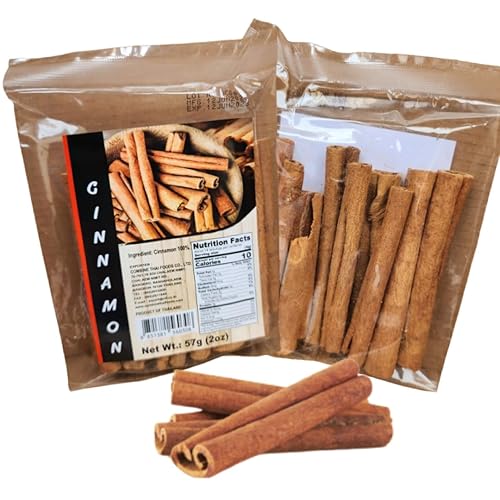 Exquisitas y auténticas barras de canela tailandesa Canela 8 12 palitos por bolsa (4 pulgadas cada uno) 2 onzas (2.01 oz) por bolsa Especias