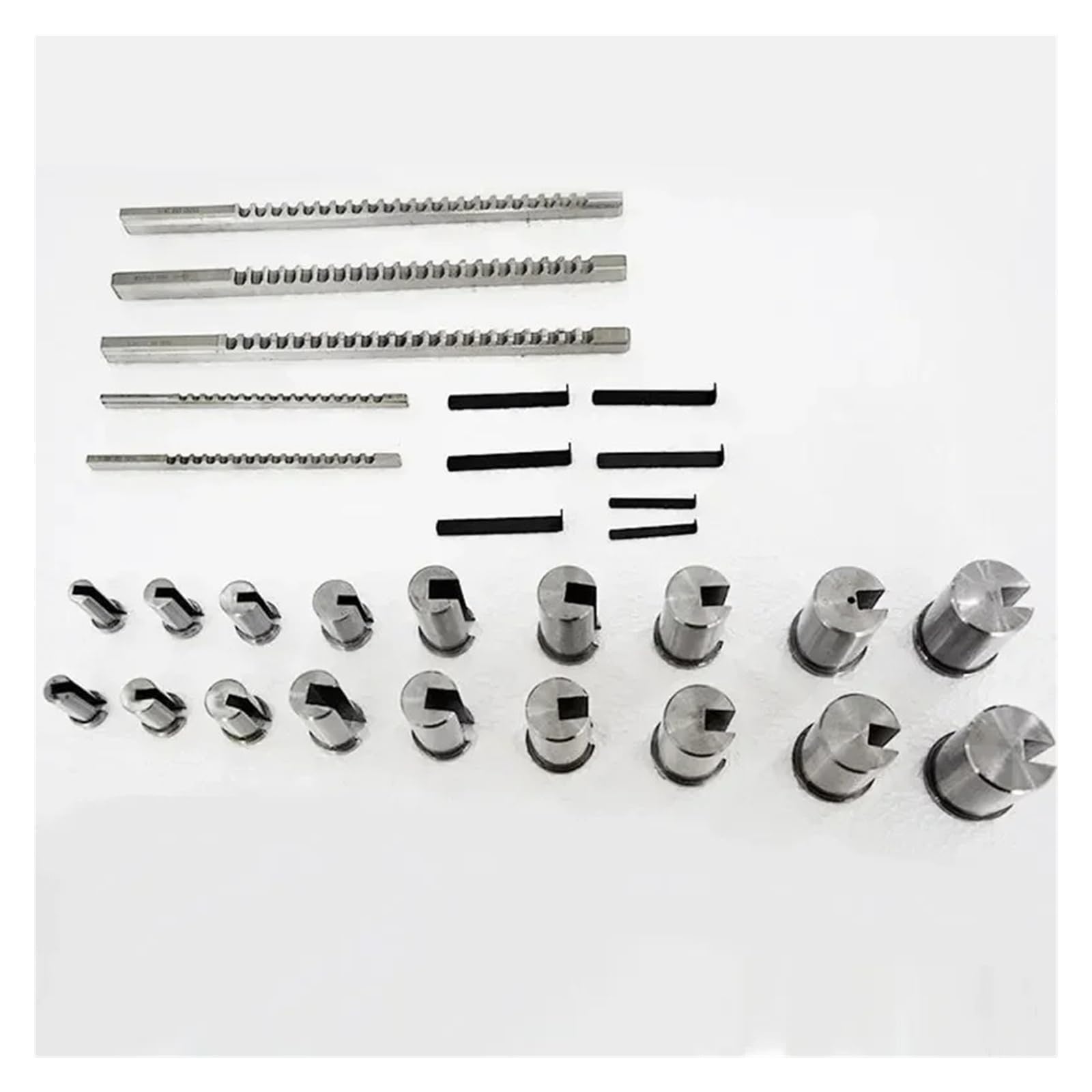 Juego De 30 Brocas For Chaveteros HSS De 1/2" A 1-1/2" (5 Unidades), 18 Bujes Y 7 Arandelas De Ajuste. Resistente al desgaste