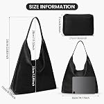 Tote Bag Hobo Handbags for Women Soft Vegan Leather Shoulder Bags Slouchy Tote Purses for Work Shopping