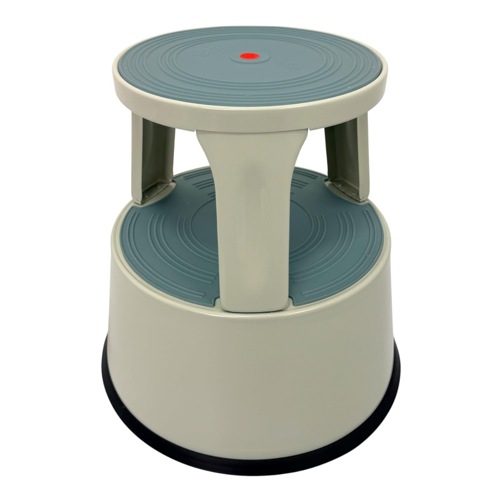 Durable Steel Kick Step Stool – Heavy-Duty, Non-Slip, Portable, 150kg Capacity, Spring-Loaded Castors, Scratch-Resistant, Ideal for Home, Office, Warehouse, Factory (GREY)