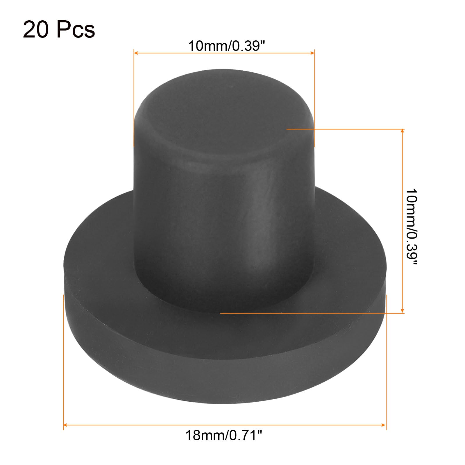 QUARKZMAN 10x Silikon-Gummistopfen 11mm – T-förmige Blindstopfen, Wasserdicht, Flexibel, Für Löcher, Flaschen & Rohre – Weiß, Hitzebeständig