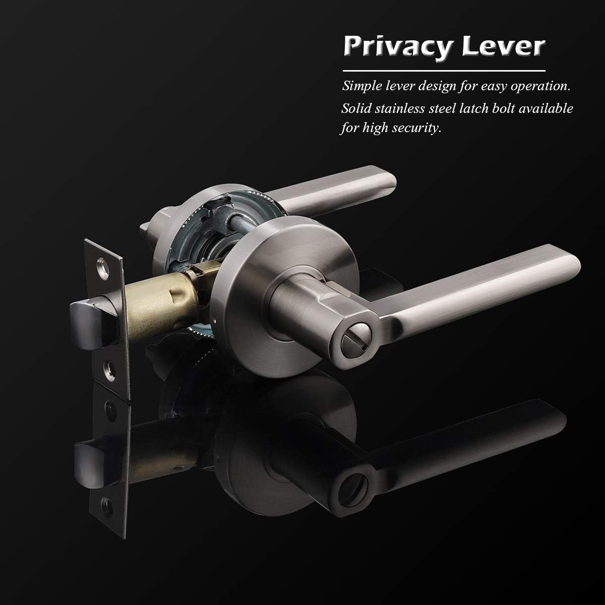 Flash Deals - 50% OFF 10 Pack Interior Door Handles Privacy Door Knobs, Door Knob for Bed and Bath Privacy Function, Interior Door Use Door Levers in Satin Nickel New Product 10 Pack Interior Door Handles Privacy Door Knobs, Door Knob for Bed and Bath Privacy Function, Interior Door Use Door Levers in Satin Nickel