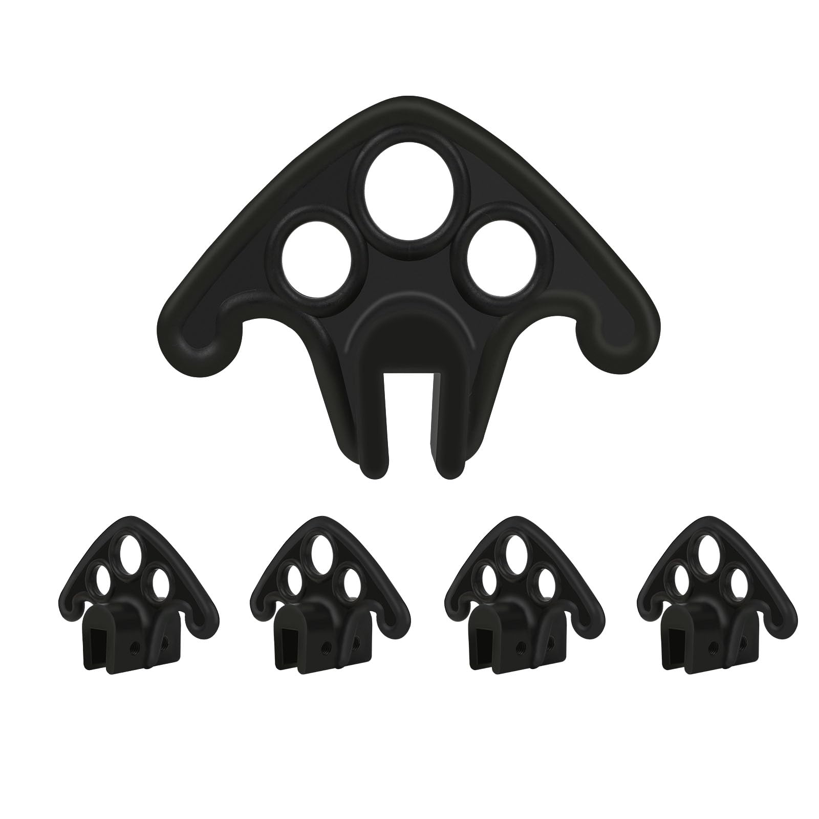 potidure Snow Guards for Metal Roofs, Snow Stops,Plastic Roof Ice Guard,Snow Birds for Metal Roof,Stop Snow from Sliding Off Your Metal Roof Snow Guard Block Stops Breaks (Black,5Pcs)