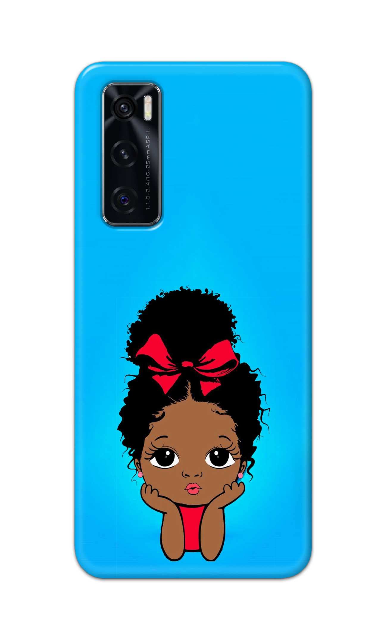 TweakyMod Designer Printed Hard Case | Baby Curls Back Cover Compatible with VIVO V20 SE