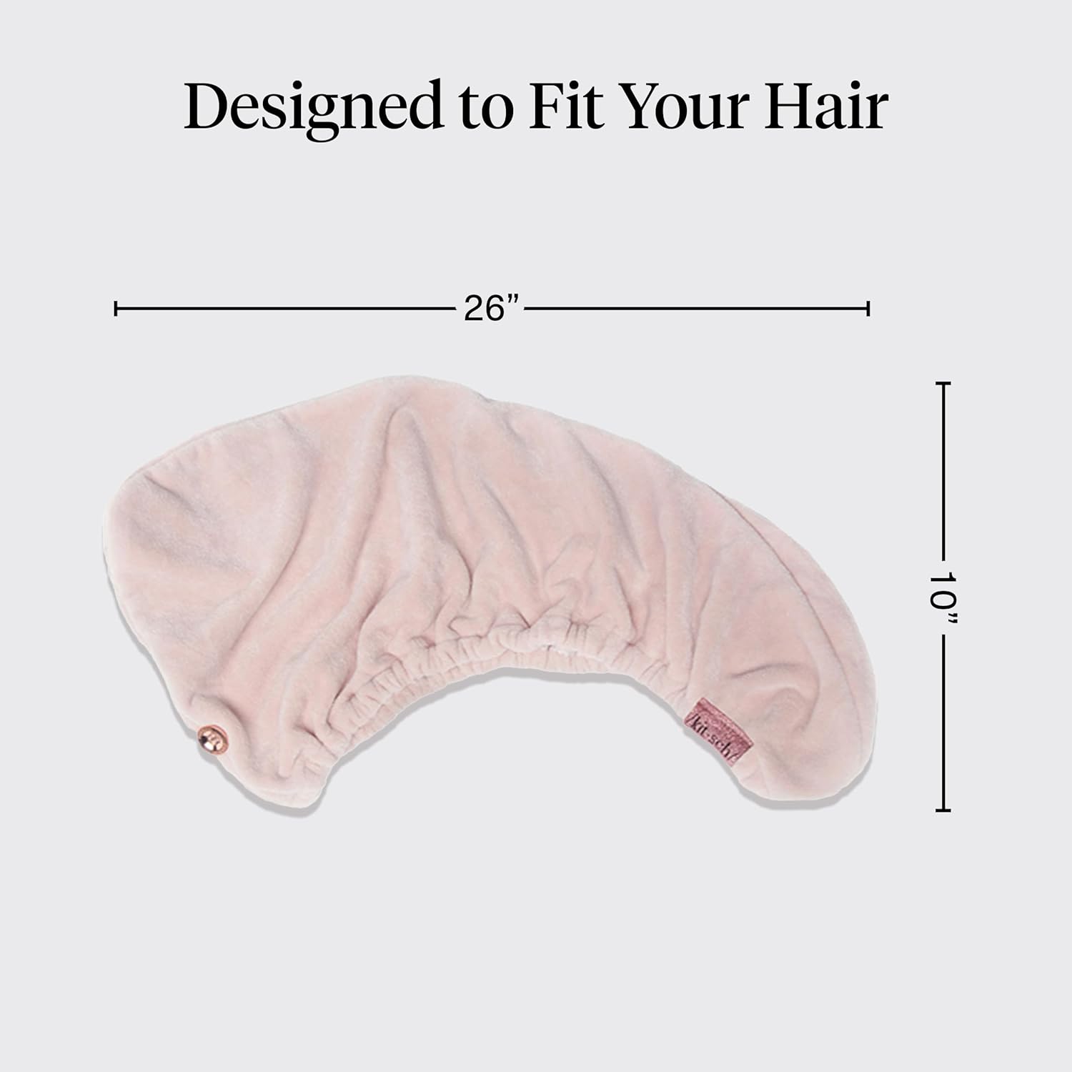 Kitsch Microfiber Hair Towel Wrap for Women – Ultra Absorbent Microfiber Bath Towels for Wet, Curly, Long or Short Hair – Anti-Frizz Hair Wrap, Great Hair Care Gifts for Women – Pink