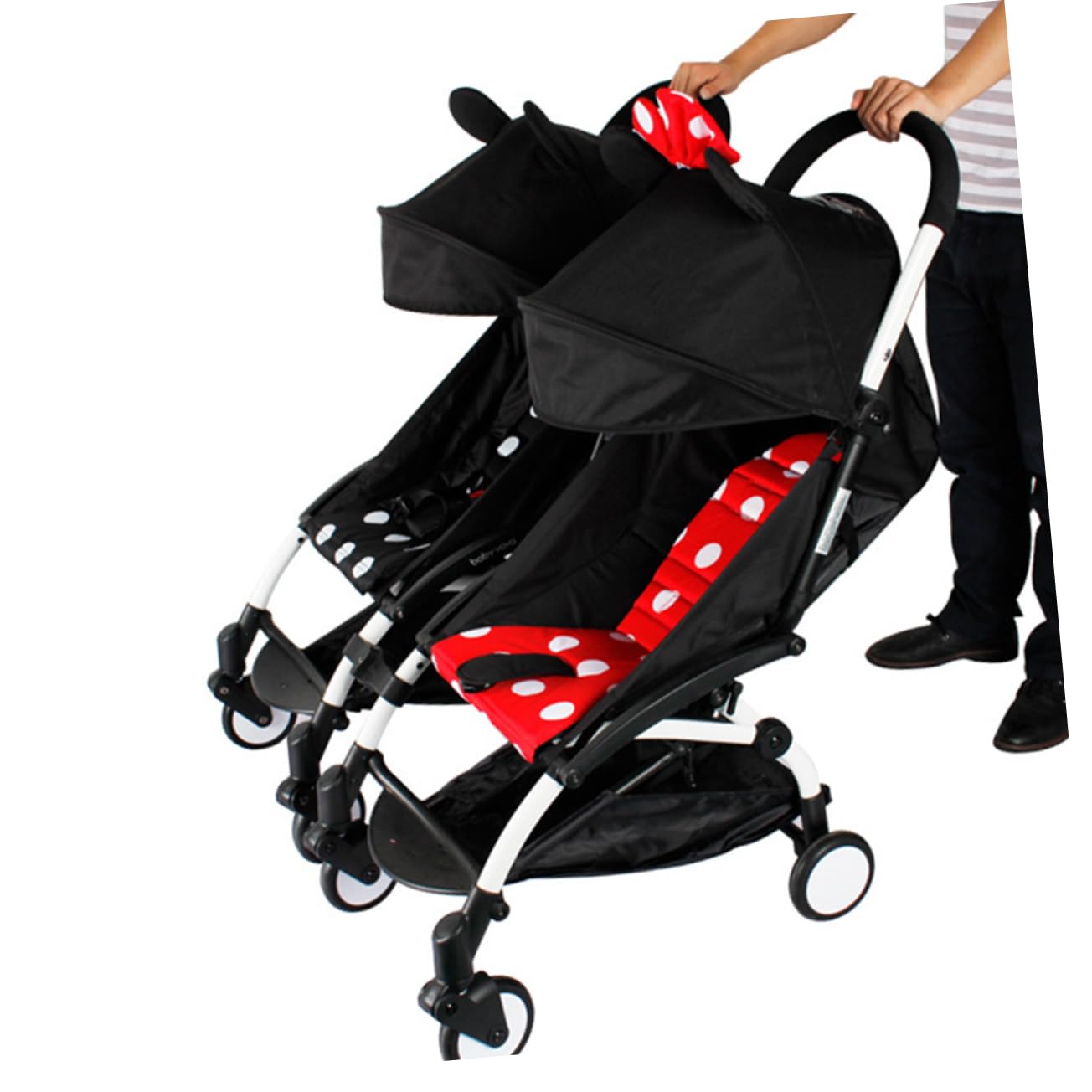 3 Stück Kinderwagen Verbinderset für Zwei Einzelkinderwagen | Schwarz, Eisen und Kunststoff, Leicht und Robust, für Familien mit Zwei Kindern, Outdoor Einsatz