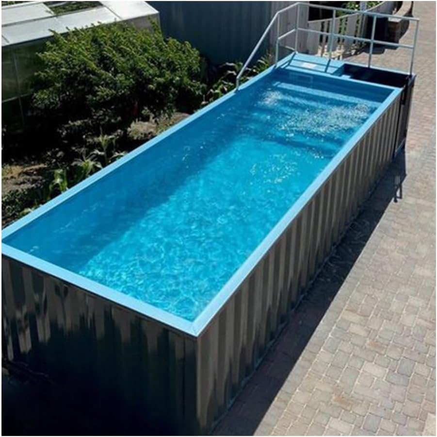 20ft Outdoor Prefab Swimming Pool Fiberglass Design No Installation Required Above Ground Shipping Container Swimming Pool for Sale