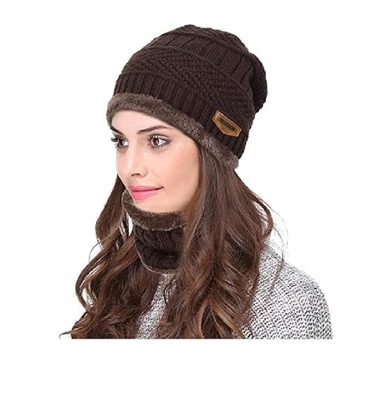 Women's brown beanie Clearance
