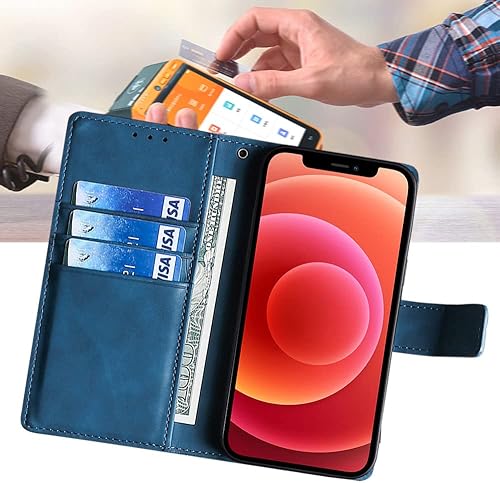 Miniatura 8 de Funda para teléfono XIAOMI REDMI K40 Gaming, funda de piel sintética de alta calidad para juegos REDMI K40, 3 ranuras para tarjetas, portátil, azul