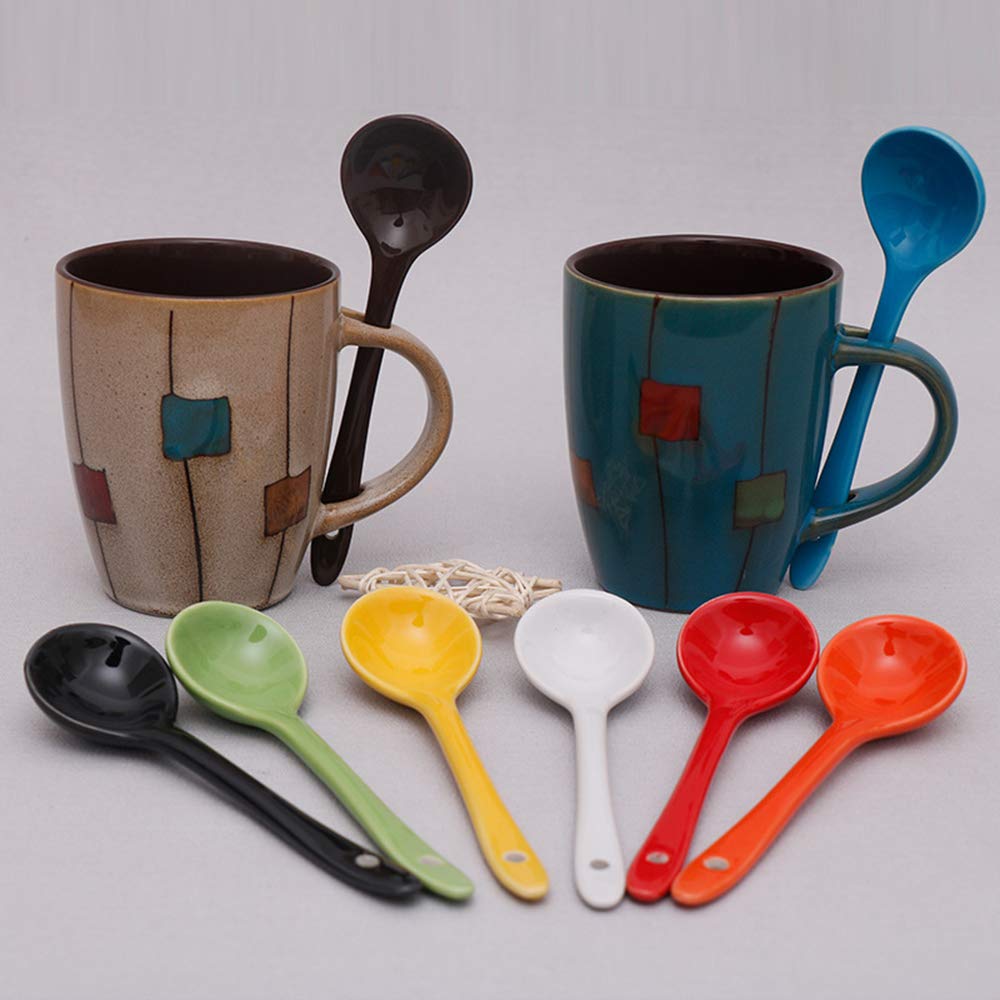 2 PZ CUCCHIAINI da caffè retrò resistenti all'usura mestolo da cucina