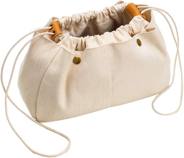 YONBEN Insert Organizer Bag - Tote Bag Organizer - Drawstring Canvas Storage Organizer-Cotton Canvas Pouches (S)