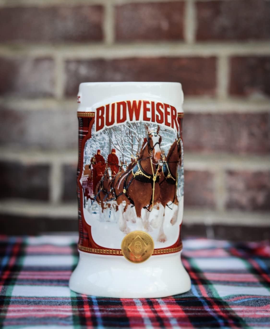Budweiser - Brandclub - Budweiser 2021 Holiday Glass Stein, Glass