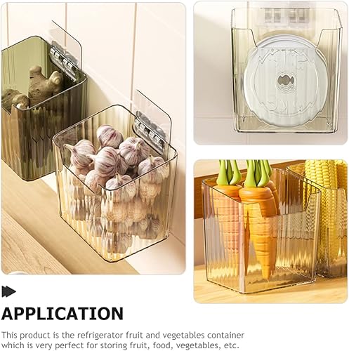 Miniatura 8 de Luxshiny Contenedores de almacenamiento de cocina para puerta lateral de refrigerador, 2 unidades, caja organizadora de refrigerador, contenedores