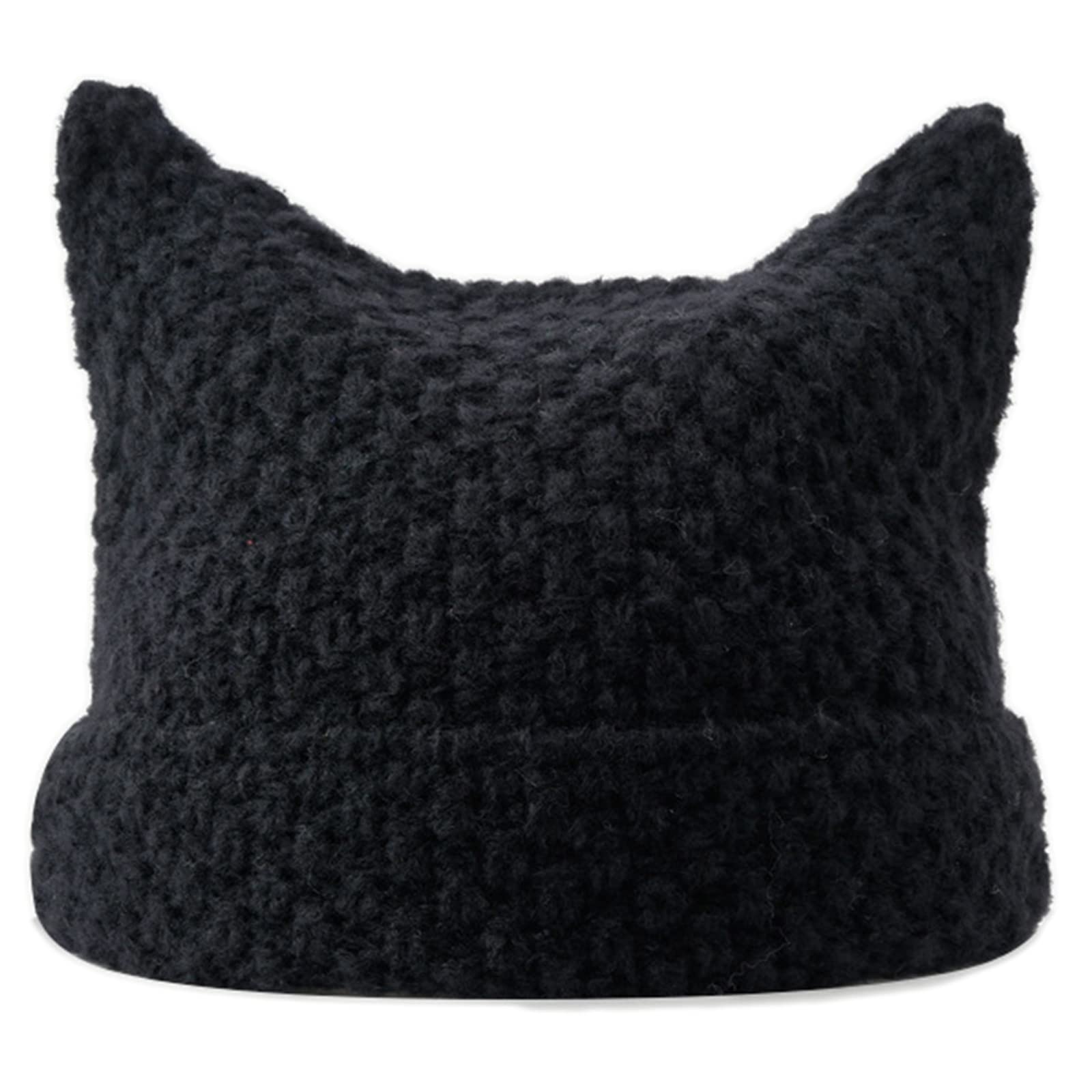 YIGZYCN Cat Ears Devil Horn Hat Knit Hat Crochet Knit Hat Skull