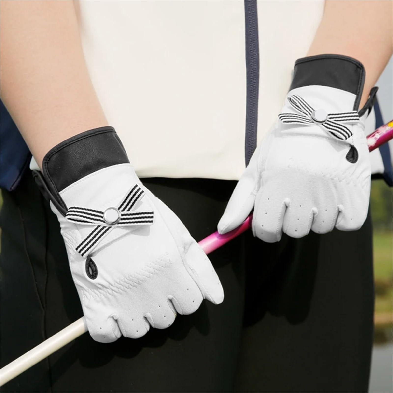 Guanto Da Golf 1 paio di guanti da golf da donna, mano sinistra destra, con indicatore di prua rimovibile, guanto da golf for tutte le stagioni